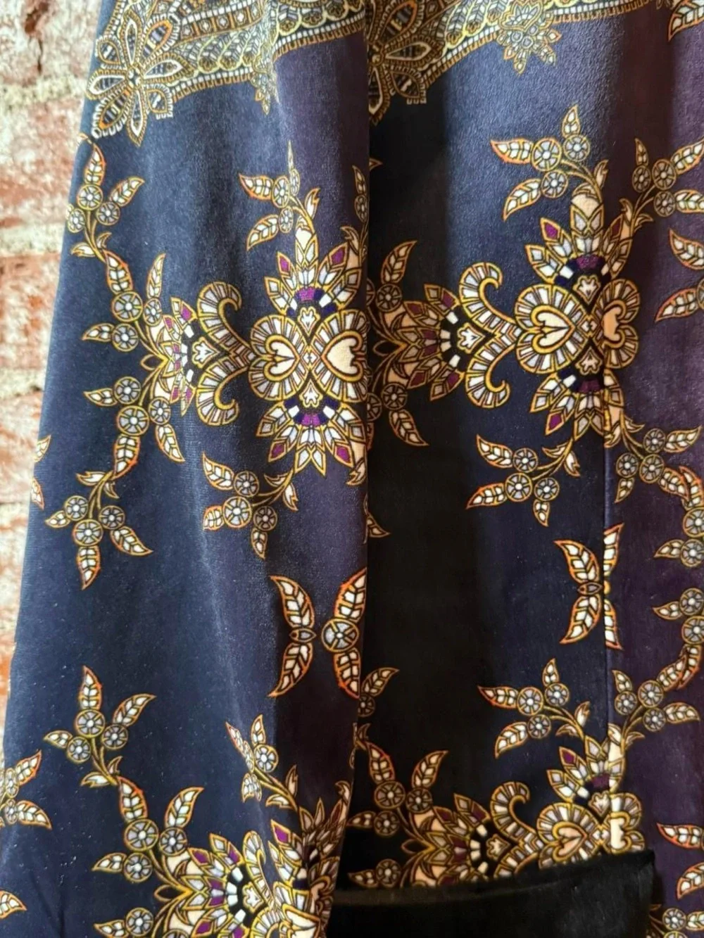 Prestige Velvet Paisley Blazer in Navy and Gold